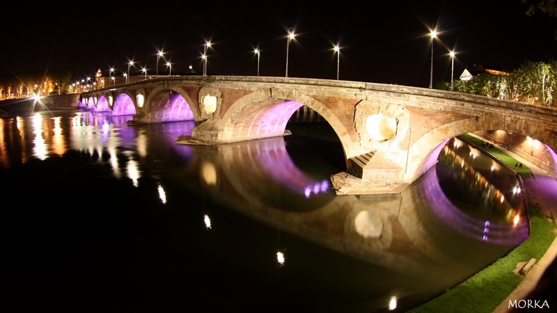 Pont Neuf la nuit, Toulouse