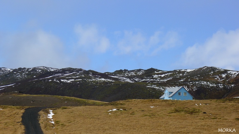 Une maison bleue, Krýsuvík, Islande
