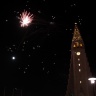 New year's eve fireworks in Reykjavík, Iceland